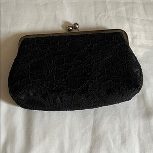 Chic Black Lace Evening Clutch